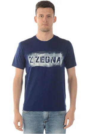 Ermenegildo Zegna Top, Herre, Blå, S, Bomuld, T-Shirt Sweatshirt