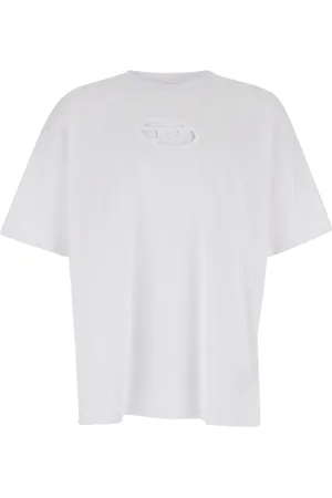 Diesel Top, Herre, Hvid, L, Bomuld, T-Boxt-Od T-shirt