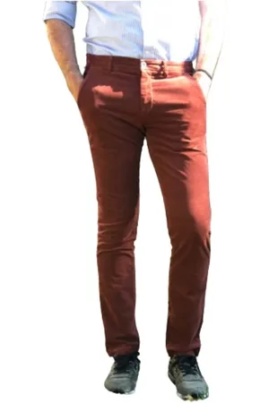Masons Bukser, Herre, Rød, XS, Bomuld, Slim Fit Fløjlsbomulds Chinos
