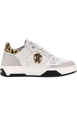 Roberto Cavalli Sko, Dame, Hvid, 38 EU, Læder, Italienske lave sneakers i Bianco/Nero