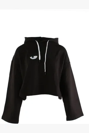 Chiara Ferragni Sweathshirts & Hoodies, Dame, Sort, M, Bomuld, Cotton Hoodie
