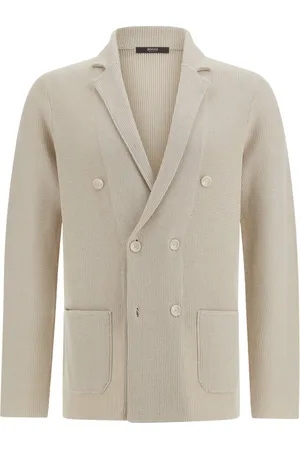 Boggi Milano Strik, Herre, , M, Bomuld, Double-Breasted Strikket Jakke