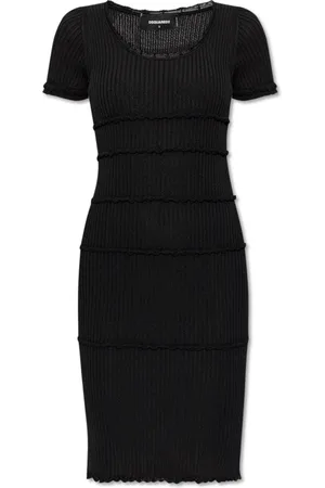 Dsquared2 Kjole, Dame, Sort, 2XS, Ribbet Kjole
