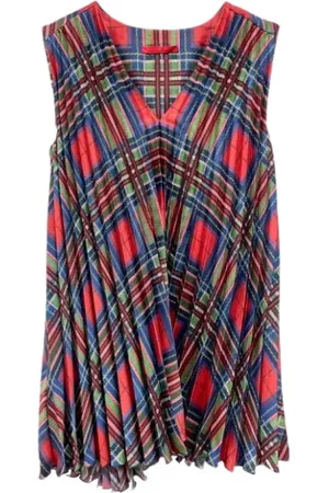 Carolina Herrera Top, Dame, Flerfarvet, S, Polyester, Plisseret Ærmeløs Top