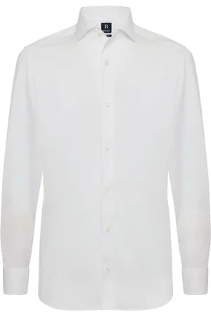 Boggi Milano Skjorte, Herre, Hvid, 3XL, Bomuld, Regular Fit Hvid Pinpoint Bomuldsskjorte