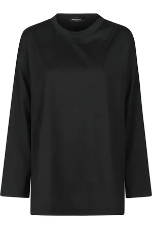 Fabiana Filippi Top, Dame, Sort, S, Elegant Silkebluse til Kvinder