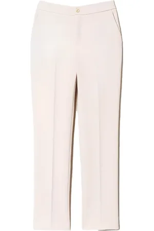 Twin-Set Bukser, Dame, , M, Polyester, Cigaretbukser i strækbar cady crepe