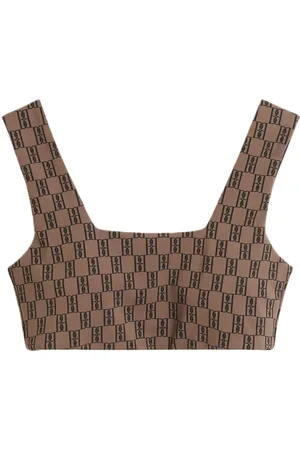 By Malene Birger Top, Dame, Brun, M, Sporty Logo-Knit Crop Top