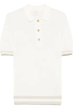 ELEVENTY Top, Herre, Hvid, S, Bomuld, Hvid Polo Shirt