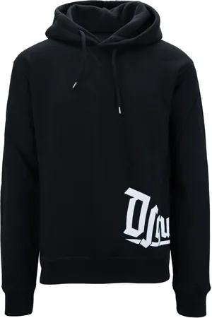 Dsquared2 Sweathshirts & Hoodies, Herre, Sort, M, Bomuld, Hættetrøje med justerbar snøre
