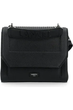 LANCEL Taske, Dame, Sort, ONE SIZE, Læder, Sort læderklap taske Ninon model