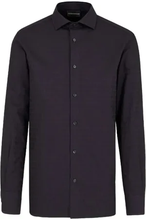 Emporio Armani Skjorte, Herre, Blå, L, Bomuld, Casual Skjorte