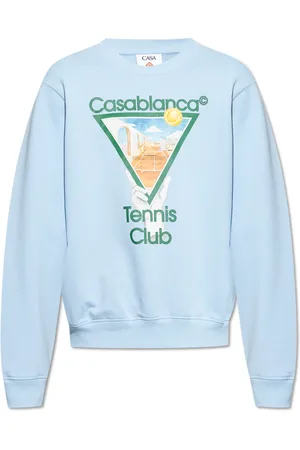 Casablanca Sweathshirts & Hoodies, Herre, Blå, S, Bomuld, Printed Sweatshirt