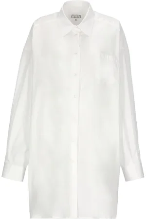 Maison Margiela Bluser & Skjorter, Dame, Hvid, XS, Bomuld, Hvid bomuldsskjortekjole