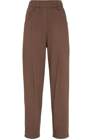 Brunello Cucinelli Bukser, Dame, Brun, L, Brune Elegante Bukser