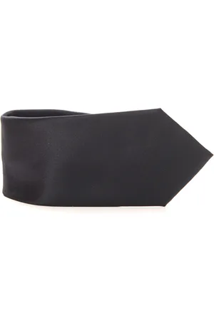 Emporio Armani Tilbehør, Herre, Sort, ONE SIZE, Tyl, Silke Logo Slips Plain Style