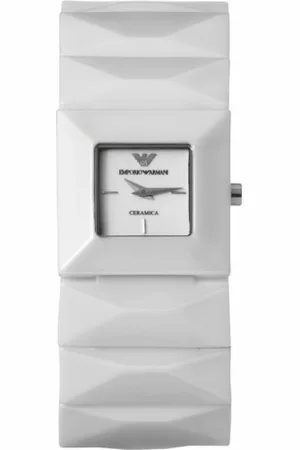Emporio Armani Tilbehør, Dame, Hvid, ONE SIZE, Hvidt Keramik Dameur Quartz
