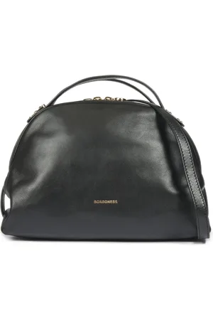 Borbonese Taske, Dame, Sort, ONE SIZE, Uld, Stilfuld sort håndtaske