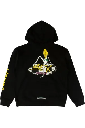 CHROME HEARTS Sweathshirts & Hoodies, Herre, Sort, L, Sort Record Hættetrøje