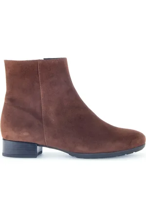 Gabor Sko, Dame, Brun, 37 1/2 EU, Suede, Velvet Ankelstøvler