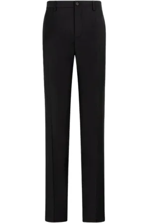 Roberto Cavalli Bukser, Herre, Sort, 2XL, Uld, Uld Tuxedo Bukser med Sidestriber
