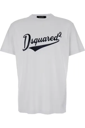 Dsquared2 Top, Herre, Hvid, M, Bomuld, Logo Print Hvid Bomulds T-shirt