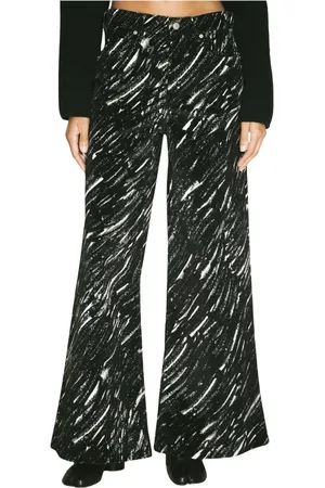 Marni Bukser, Dame, Sort, S, Denim, Crayon Print Flocked Denim Jeans