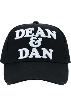 Dsquared2 Tilbehør, unisex, Sort, ONE SIZE, Bomuld, Contrast Logo Baseball Cap