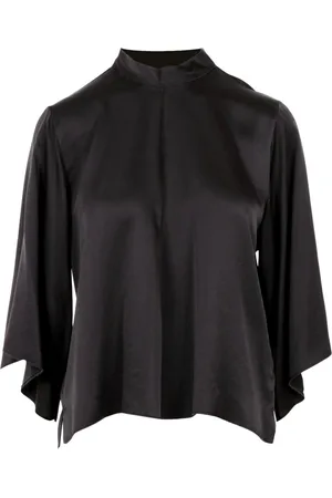 FORTE FORTE Skjorte, Dame, Sort, M, Silk Top