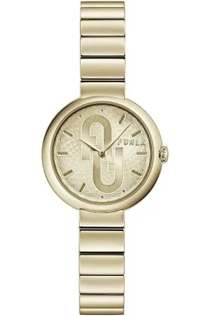 Furla Tilbehør, Dame, Gul, ONE SIZE, Uld, Quartz Analog Ur