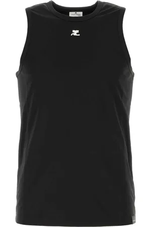 Courrèges Top, Herre, Sort, XL, Uld, Sports Light Lycra Tank Top