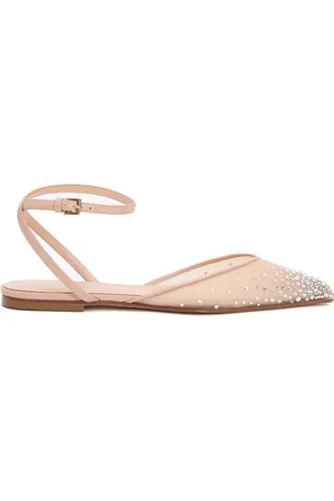 NINALILOU Sko, Dame, Lyserød, 37 1/2 EU, Rosa Rhinestone Ballerinaer