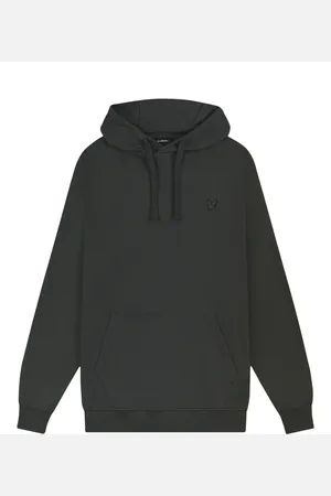 Lyle & Scott Sweathshirts & Hoodies, Herre, Grå, XS, Bomuld, Tonal Eagle Pullover Hættetrøje