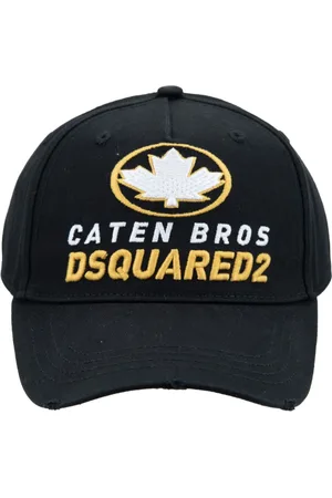Dsquared2 Tilbehør, unisex, Sort, ONE SIZE, Bomuld, Vintage Baseball Cap med spænde