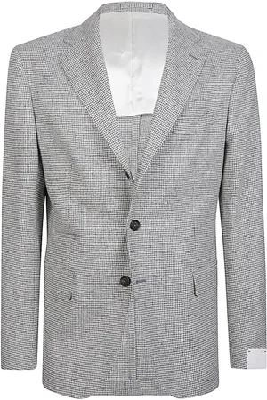 ELEVENTY Jakke, Herre, Grå, XL, Uld, Blød Cashmere Uld Single-Breasted Jakke