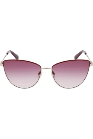 Longchamp Tilbehør, Dame, Gul, 58 MM, Uld, Gyldne metal solbriller