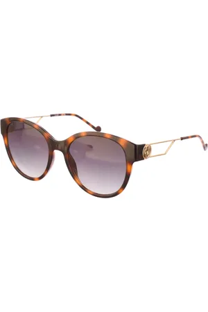 Liu Jo Tilbehør, Dame, Brun, ONE SIZE, Ovale acetat solbriller med UV-beskyttelse