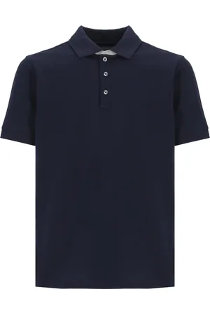 FAY Top, Herre, Blå, M, Bomuld, Blå Polo Shirt med Krave