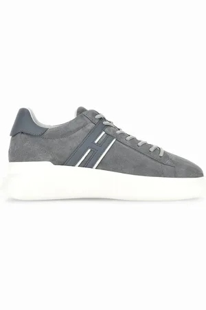 Hogan Sko, Herre, Grå, 39 EU, Suede, Grå Suede Sneakers med Memory Foam