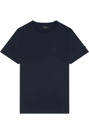 Lyle & Scott Top, Herre, Blå, L, Bomuld, Tonal Eagle Pima Bomulds T-shirt