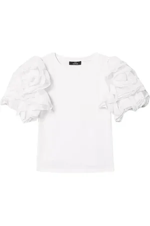 Twin-Set Top, Dame, Hvid, S, Organza, Organza Ærme T-Shirt