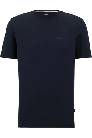 HUGO BOSS Top, Herre, Blå, 2XL, Uanstrengt Elegance Kortærmet T-Shirt