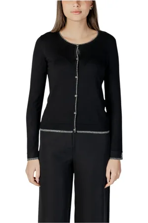 Liu Jo Strik, Dame, Sort, M, Forårs-/sommercardigan