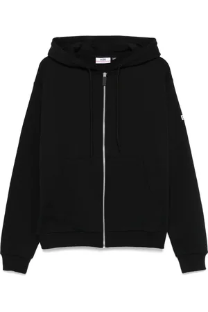 GCDS Sweathshirts & Hoodies, Herre, Sort, S, Uld, Sort Zip Hoodie til Mænd