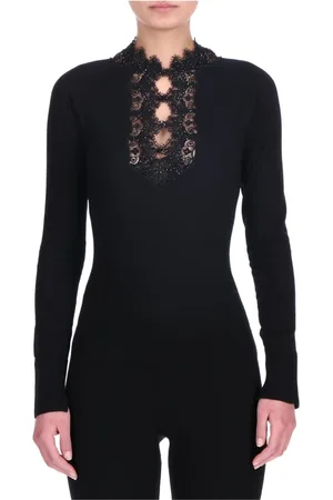 ERMANNO SCERVINO Strik, Dame, Sort, M, Rundhalset trøje