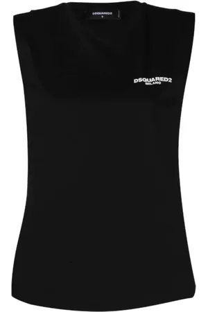 Dsquared2 Top, Dame, Sort, XS, Uld, Shoulder Top