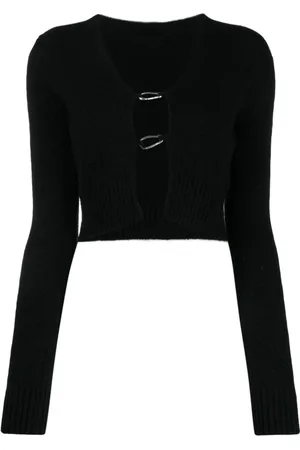 Heron Preston Top, Dame, Sort, M, Open Front Cardigan Sweater
