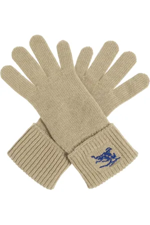 Burberry Tilbehør, Herre, Grøn, M/L, Cashmere, Equestrian Knight Design handsker