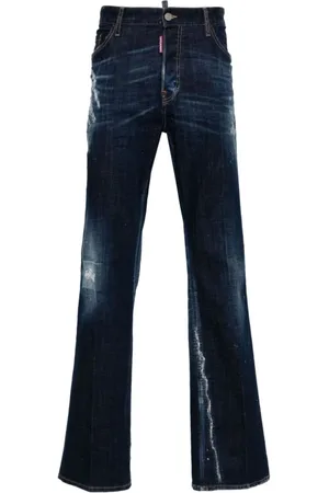 Dsquared2 Jeans, Herre, Blå, S, Uld, Stilfulde Straight Jeans