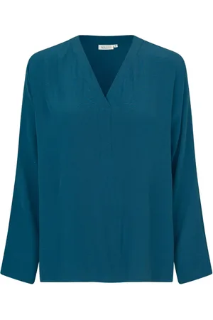 Masai Bluser & Skjorter, Dame, Blå, 2XL, Reflect Pond Top med V-udskæring